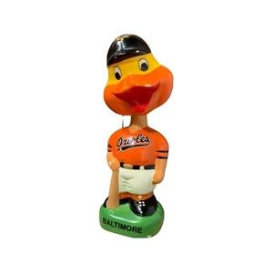 Vintage Baltimore Orioles Ceramic Bobble head Mascot Bird TEI 1993